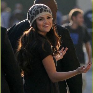 Free People Beanie Animal Print Fussy Knit Cap S